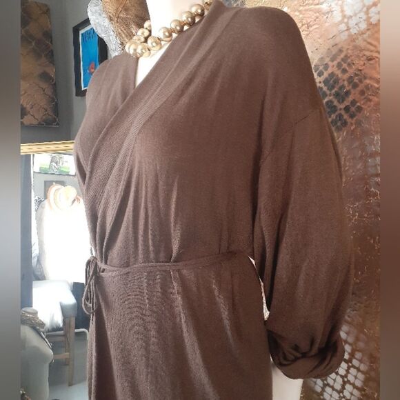 Zara Wool Blend Long Wrap Style Cardigan - Picture 10 of 16